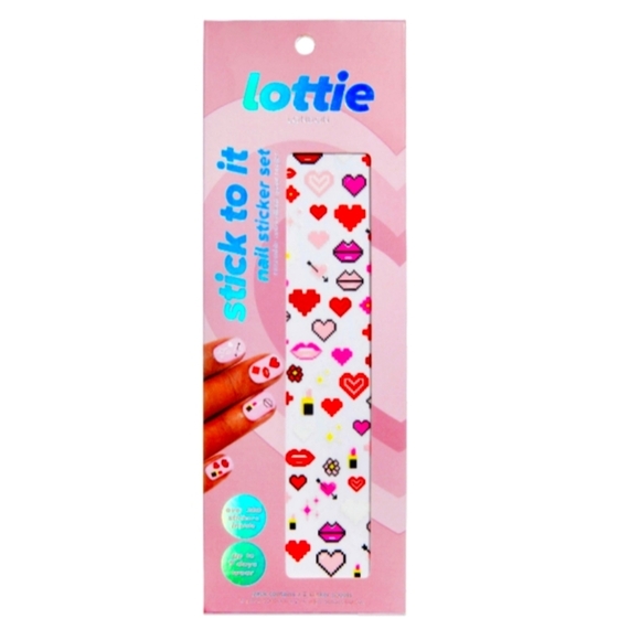 🐼🐼🐼Lottie London Stick To it- Lots of Love Nail Sticker Set - Picture 1 of 6
